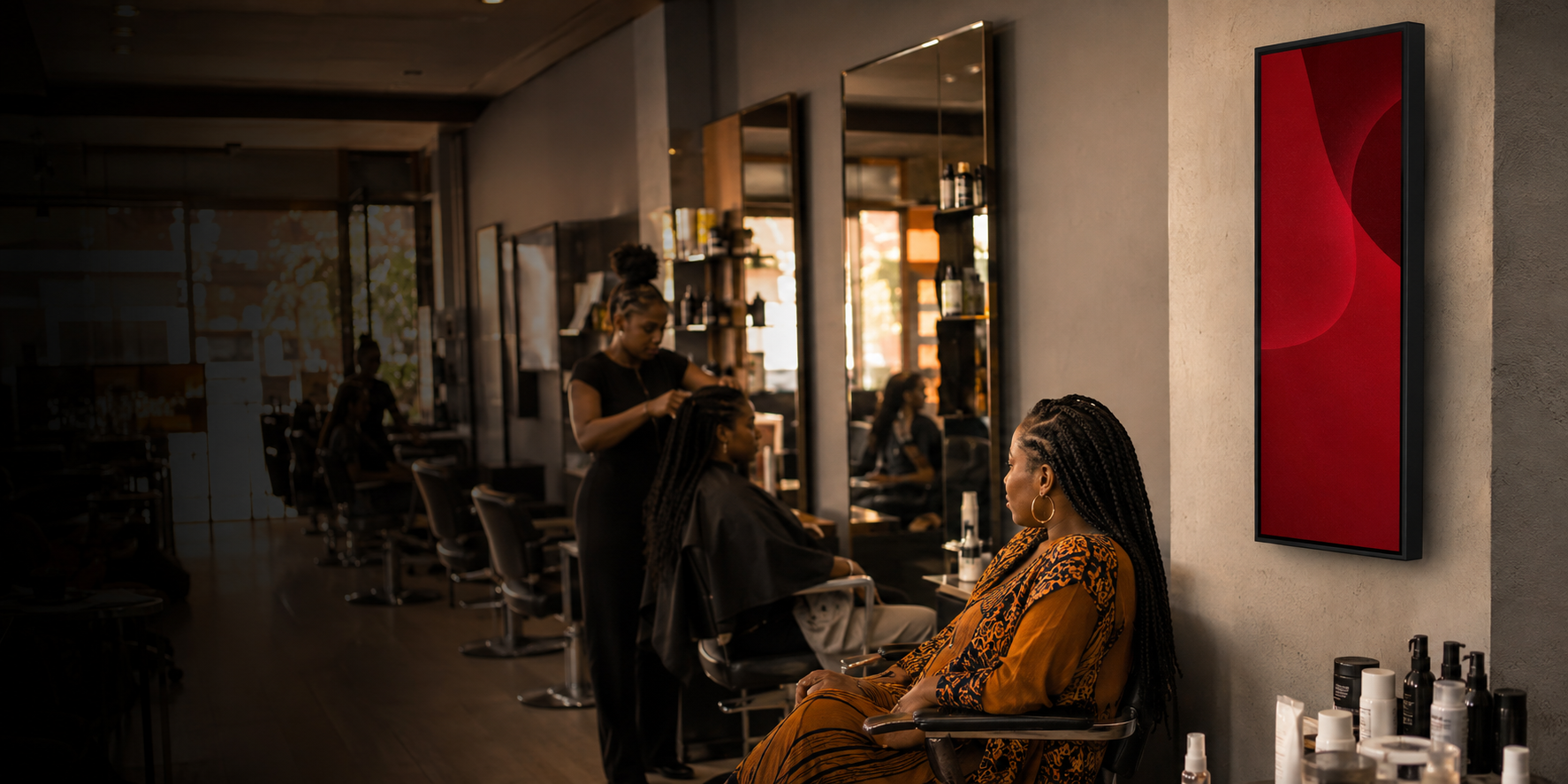 Lifestyle and grooming digital screen environment